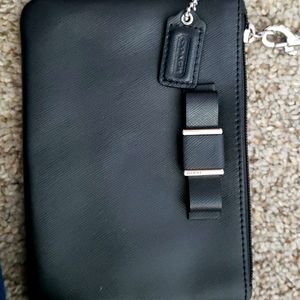 Coach black wristlet